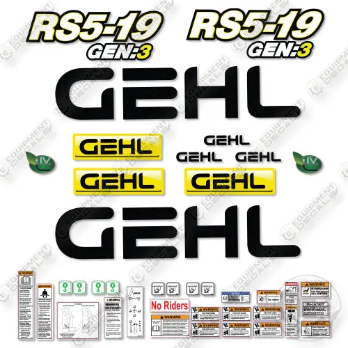 Fits Gehl Rs5-19 Gen:3 Decal Kit Forklift 1