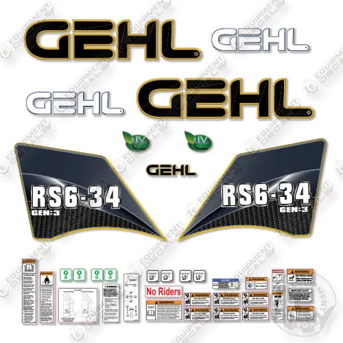 Fits Gehl Rs6-34 Gen:3 Decal Kit Telehandler 1