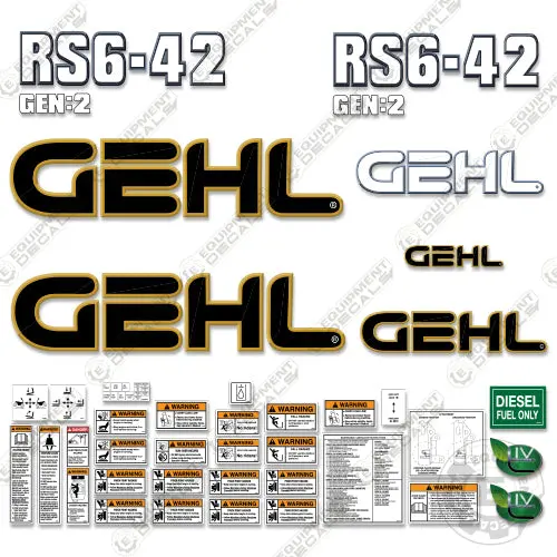 Fits Gehl Rs6-42 Decal Kit Gen:2 Telescopic Forklift (Older Style) 1