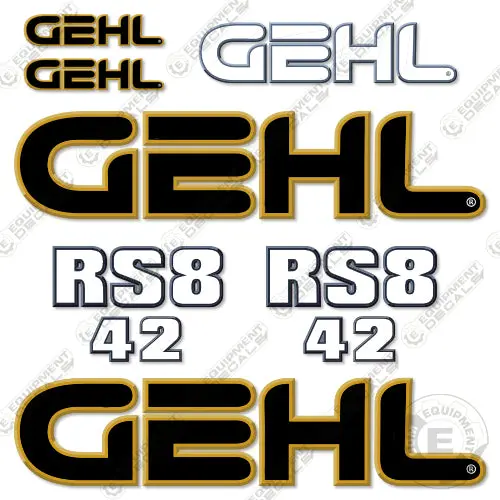 Fits Gehl Rs8-42 Decal Kit Telescopic Forklift (Older) 1