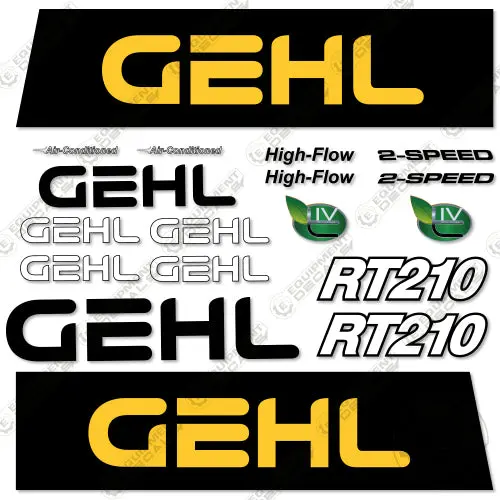 Fits Gehl Rt210 Decal Kit Skid Steer 1