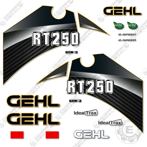 Fits Gehl Rt250 Gen: 3 Decal Kit Track Loader 1