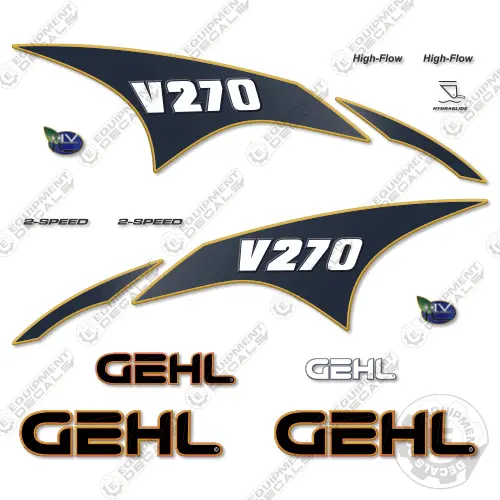 Fits Gehl V270 Decal Kit Skid Steer 1