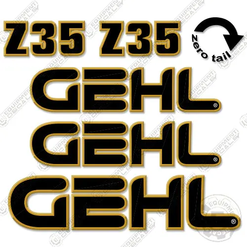 Fits Gehl Z35 Decal Kit Compact Excavator Decals 1
