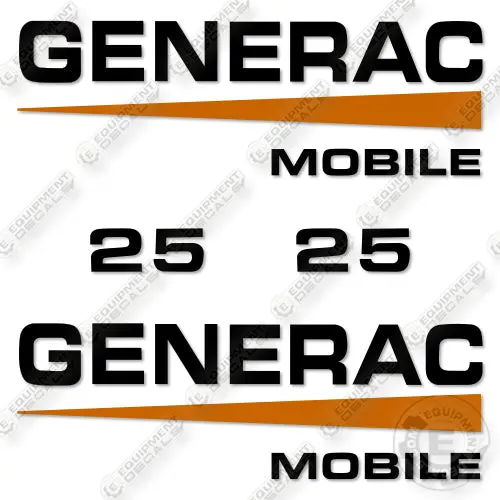 Fits Generac 25 Decal Kit Mobile Diesel Generator 1