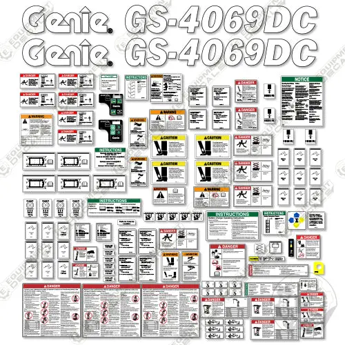 Fits Genie Gs-4069Dc Decal Kit Scissor Lift 1