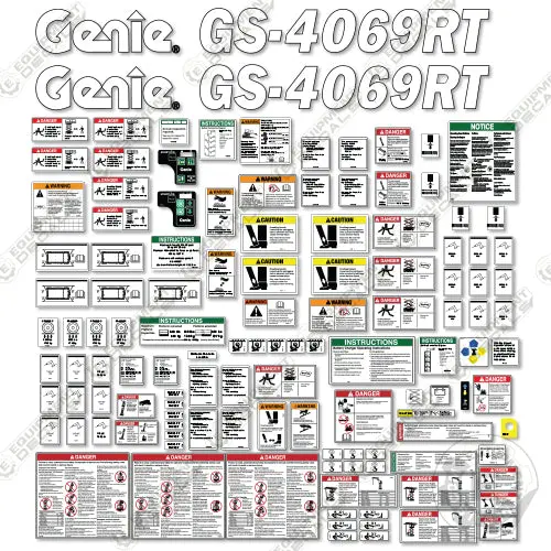 Fits Genie Gs-4069Rt Decal Kit Scissor Lift 1