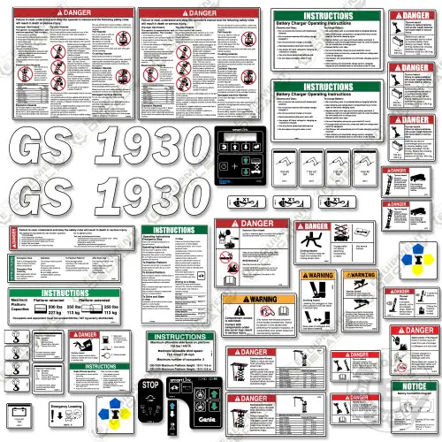 Fits Genie Gs 1930 Decal Kit Scissor Lift 1