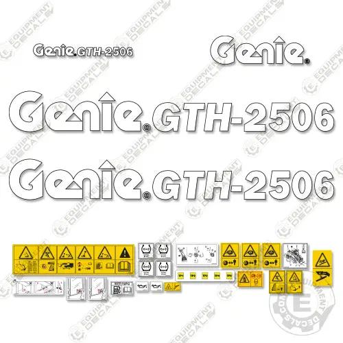 Fits Genie Gth 2506 Telescopic Fork Lift Decal Kit 1