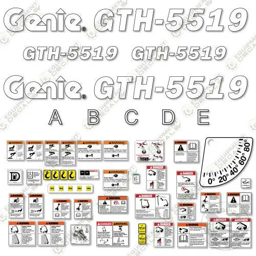 Fits Genie Gth 5519 Decal Kit Telescopic Forklift 1