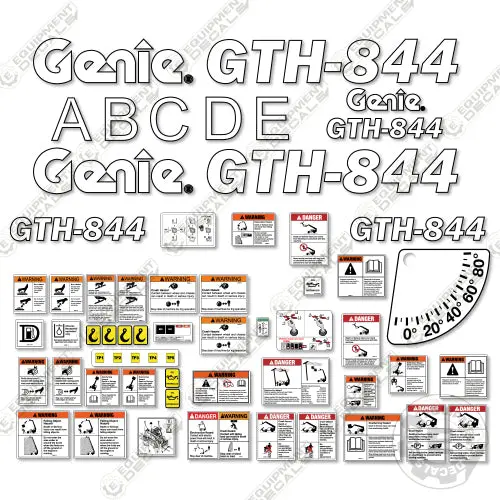 Fits Genie Gth-844 Decal Kit Telescopic Fork Lift 1