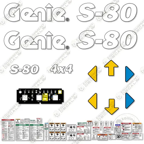 Fits Genie S-80 Decal Kit Vertical Mast Lift 1