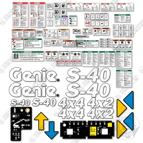 Fits Genie S-40 Decal Kit Stick Boom (18352 To 21540) 1