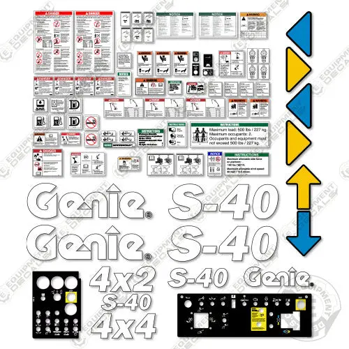 Fits Genie S-40 Decal Kit Boom Lift (1781-4507) 1