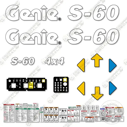 Fits Genie S-60 Vertical Mast Lift Decal Kitfits 1