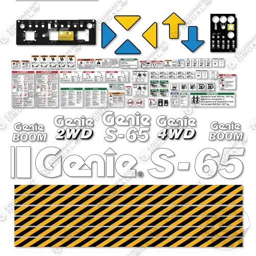 Fits Genie S-65 Decal Kit Boom Lift (Sn: 100653 To 02574) 1