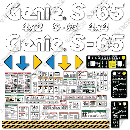 Fits Genie S-65 Decal Kit Boom Lift (S6014a-29213 To S6016a-31260) 1
