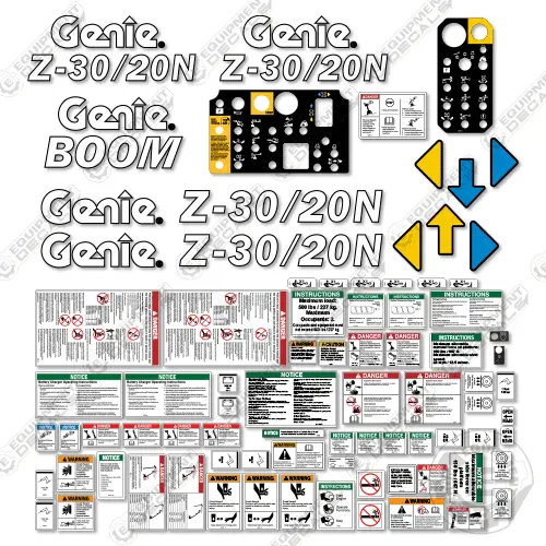 Fits Genie Z30/20N Decal Kit Boom Lift 2013 - Sn 8333-15132 1
