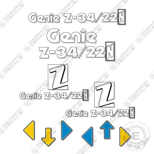 Fits Genie Z34/22N Decal Kit Boom Lift (1996 Model) 1