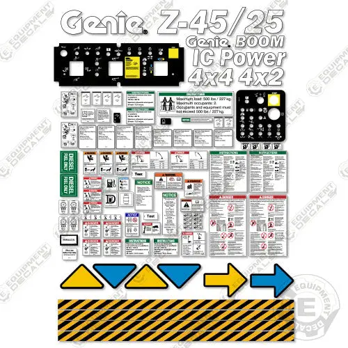 Fits Genie Z-45/25 Decal Kit Boom Lift (Fits Sn: 22431-26999) 1
