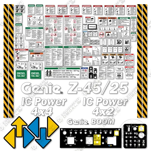 Fits Genie Z-45/25 Decal Kit Boom Lift (Fits Sn: 16867-21178) 1