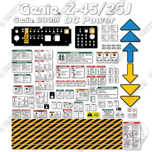 Fits Genie Z-45/25J Decal Kit Dc Power Boom Lift (Fits Sn: Z452513d-101 To Z452516d-939) (Copy) 1