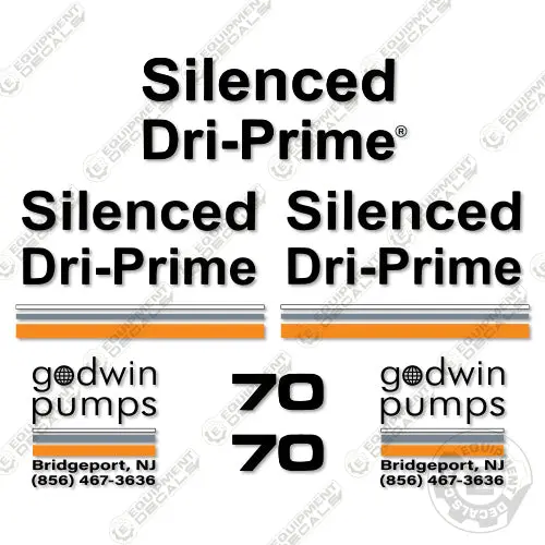 Fits Godwin Pumps 70 Decal Kit Silenced Dri-Prime 1