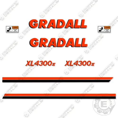 Fits Gradall Xl4300-Ii Decal Kit Wheeled Excavator 1