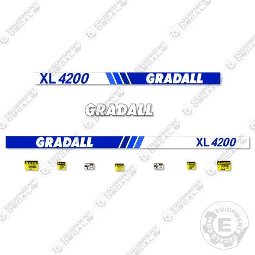 Fits Gradall Xl4200 Decal Kit Wheeled Excavator 1