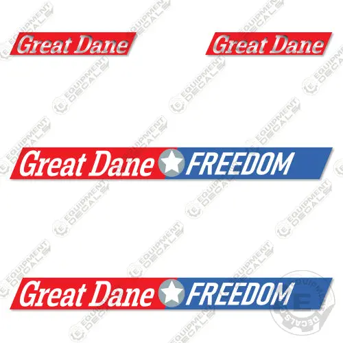 Fits Great Dane Freedom Decal Kit Flatbed Replacement Stickers 28" 1