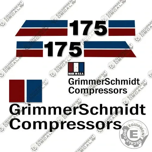 Fits Grimmerschmidt 175 Pull-Behind Compressor Decal Kit 1