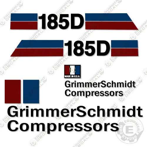 Fits Grimmerschmidt 185D Pull-Behind Compressor Decal Kit 1