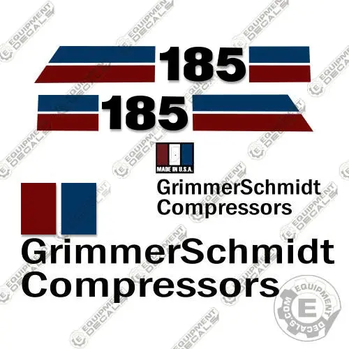 Fits Grimmerschmidt 185 Pull-Behind Compressor Decal Kit 1