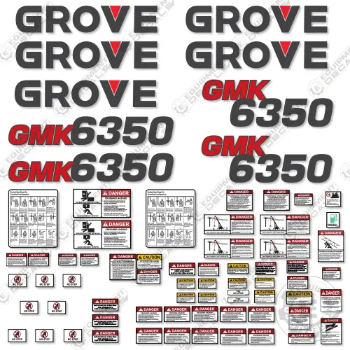 Fits Grove Gmk 6350 Decal Kit - All Terrain Crane 1