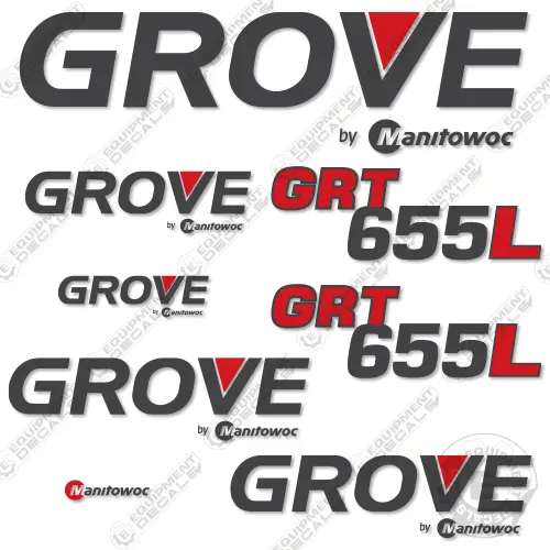 Fits Grove Grt655 L Crane Decal Kit 1