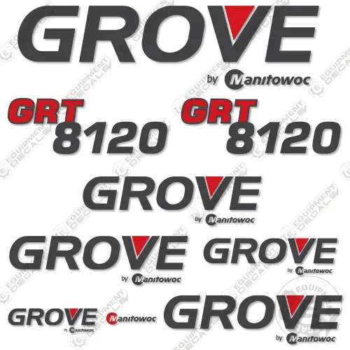 Fits Grove Grt8120 Crane Decal Kit 1