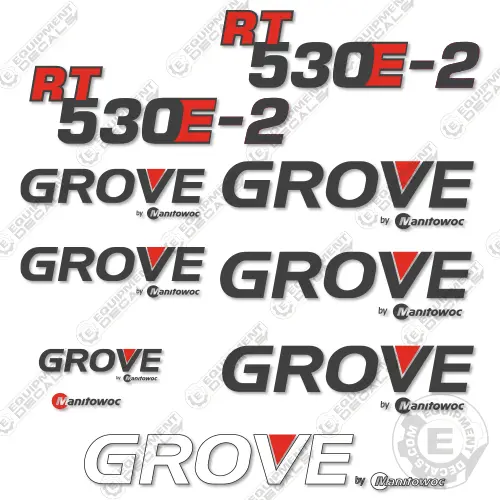 Fits Grove Rt530e2 Crane Decal Kit 1