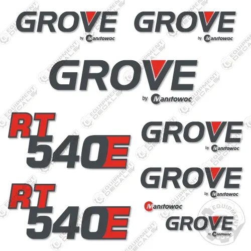 Fits Grove Rt540e Crane Decal Kit 1