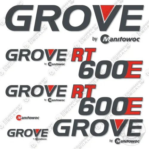 Fits Grove Rt600e Crane Decal Kit 1