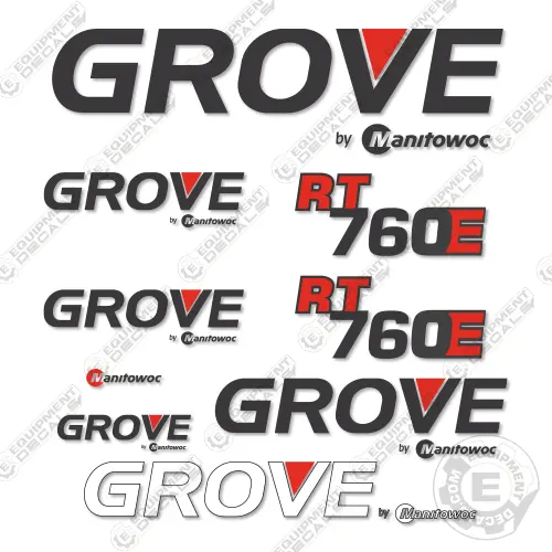 Fits Grove Rt760e Crane Decal Kit 1