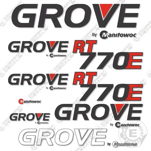 Fits Grove Rt770e Crane Decal Kit 1
