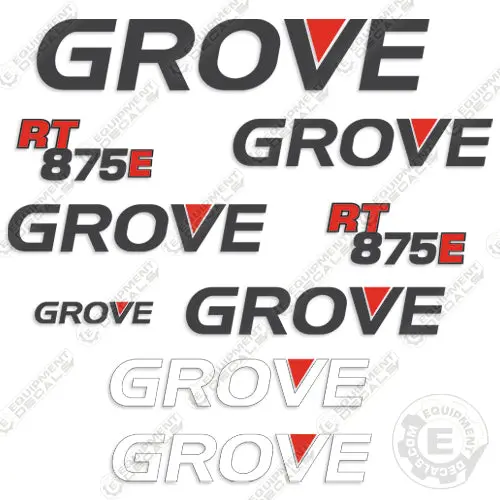 Fits Grove Rt875e Crane Decal Kit 1