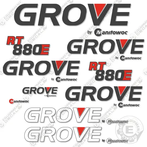 Fits Grove Rt880e Crane Decal Kit 1
