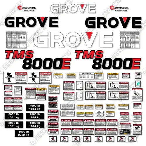 Fits Grove Tms8000e Decal Kit Crane 1