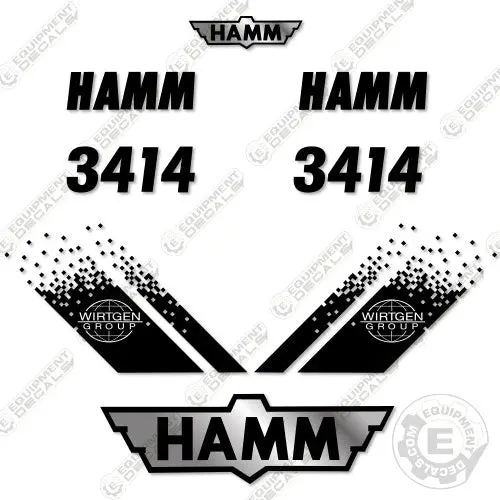 Fits Hamm 3414 Decal Kit Soil Compactor Roller Decals 1