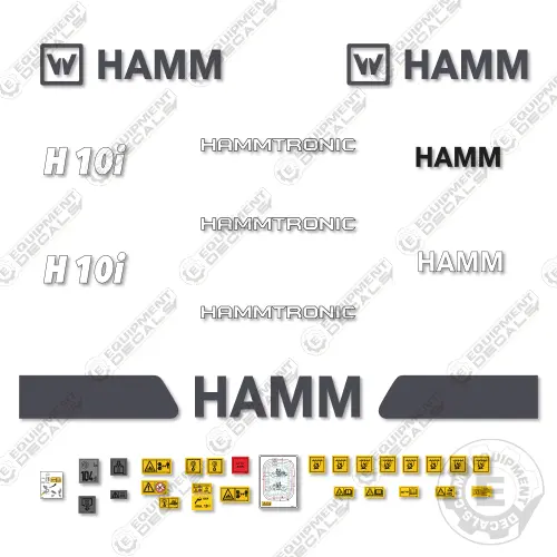 Fits Hamm H10i Decal Kit Soil Compactor Roller 1