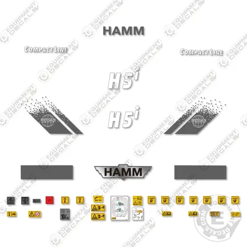 Fits Hamm H5i Decal Kit Vibratory Roller 1