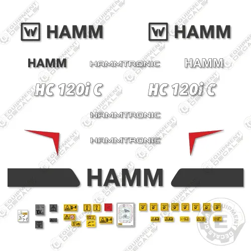 Fits Hamm Hc120ic Decal Kit Soil Compactor Roller 1
