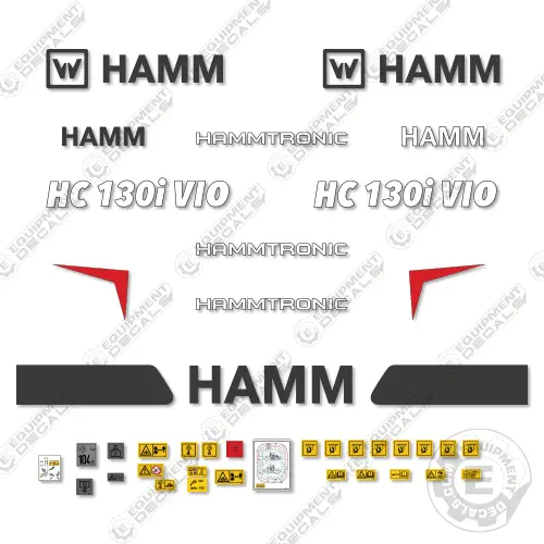 Fits Hamm Hc130i Vio Decal Kit Soil Compactor Roller 1