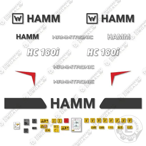 Fits Hamm Hc180i Decal Kit Soil Compactor Roller 1